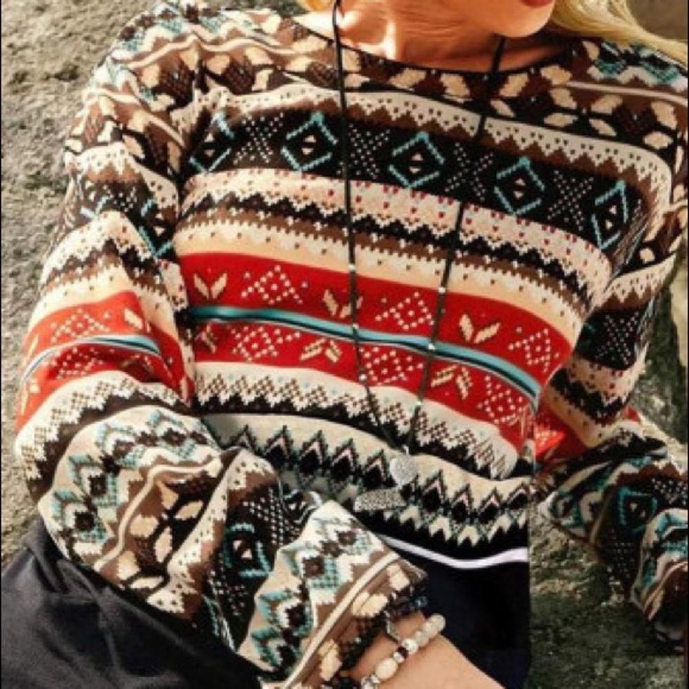Boho Crew Neck Top